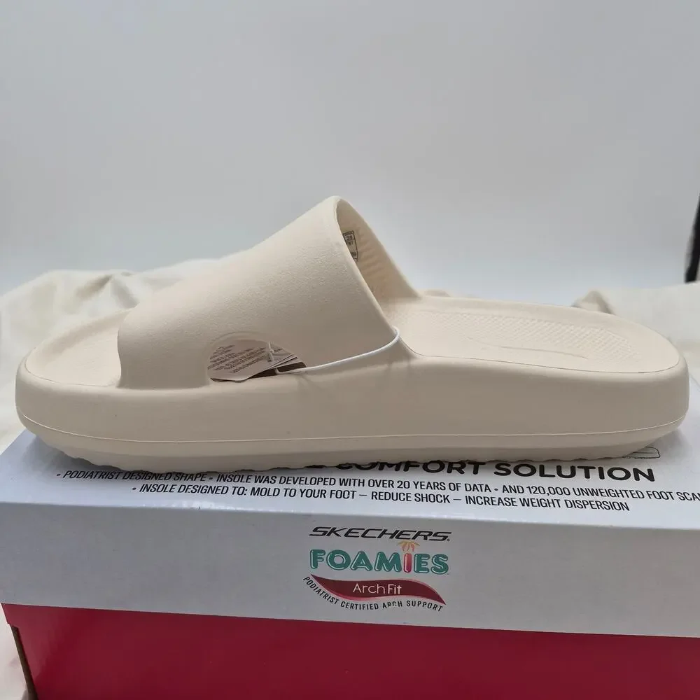 Skechers Foamies Arch Fit Slide Sandal in Cream - Picture 2 of 8